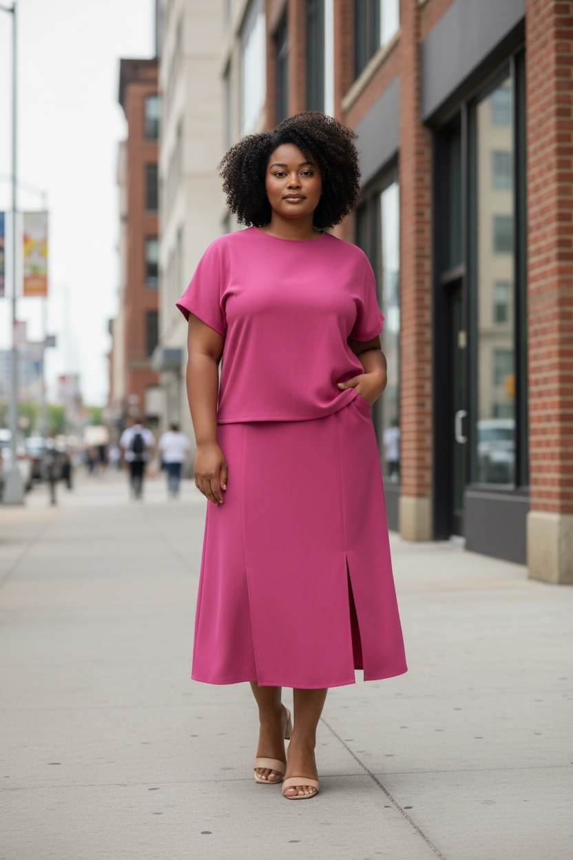 Kamari /Kristen Crepe Knit Skirt Set