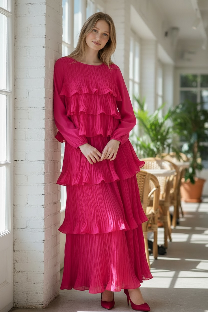 Jesiah Woven Ruffle Top and Skirt Set