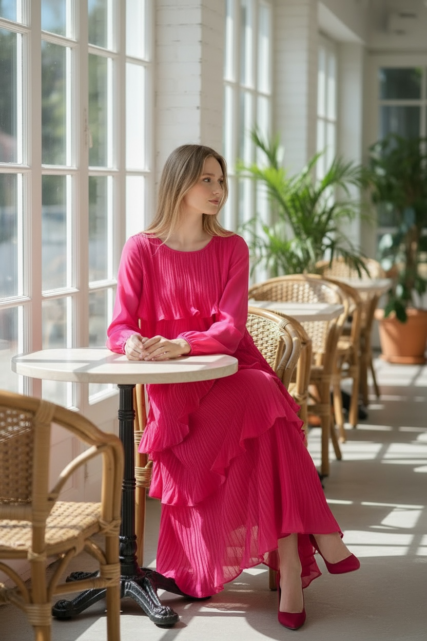 Jesiah Woven Ruffle Top and Skirt Set