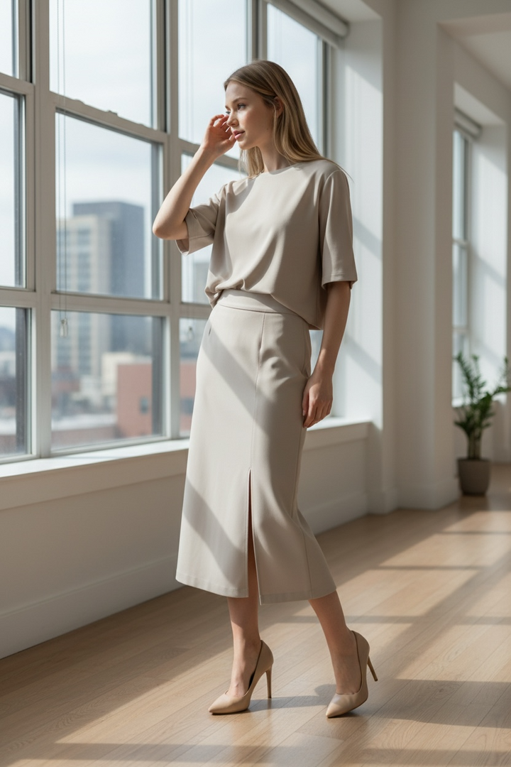 Kamari /Kristen Crepe Knit Skirt Set
