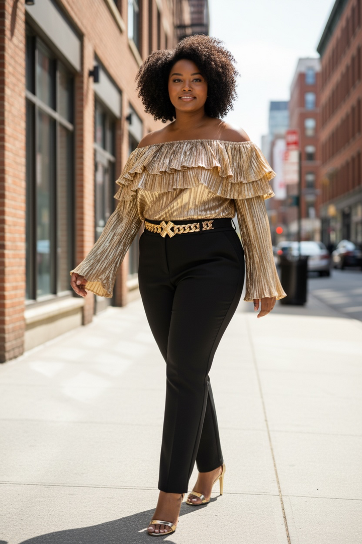 Golden Whisper Blouse