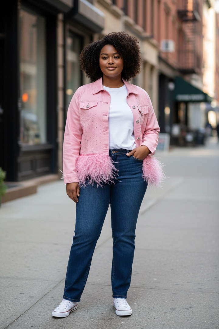Rhinestone Jean Jacket