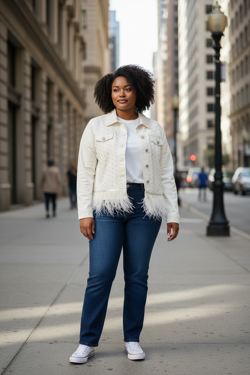 Rhinestone Jean Jacket