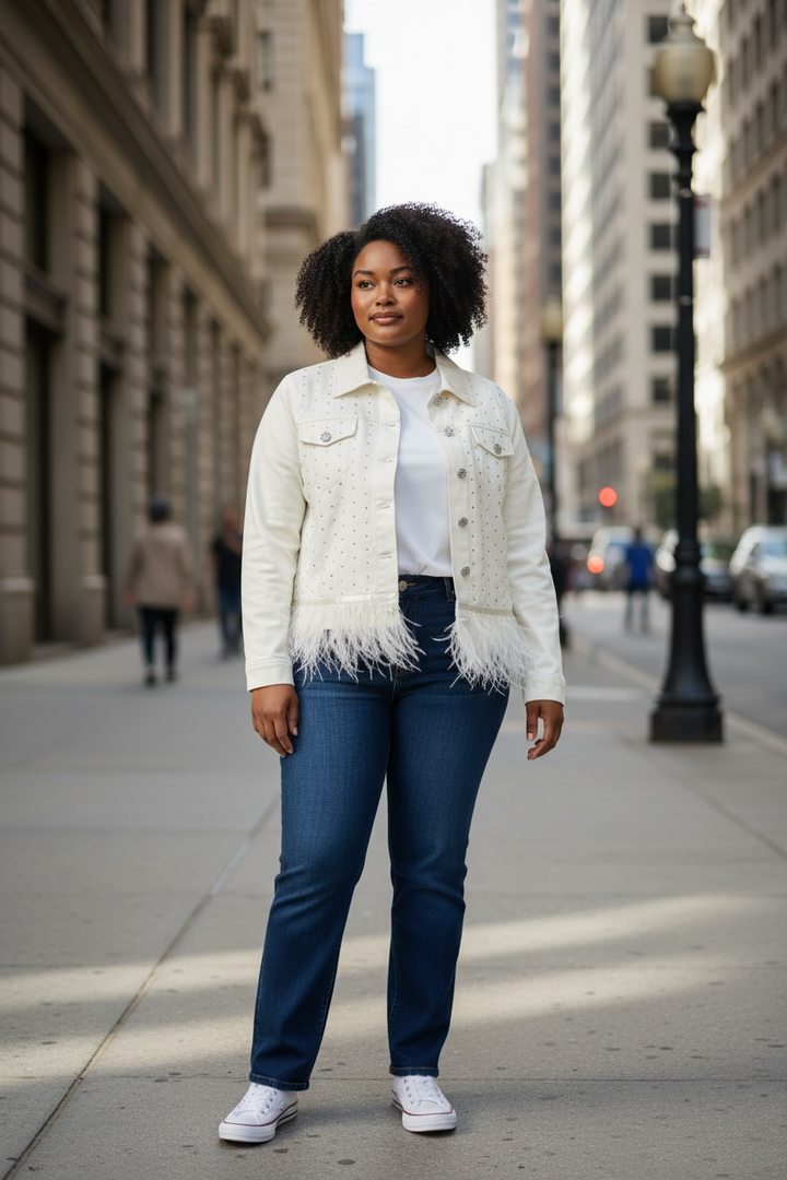 Rhinestone Jean Jacket