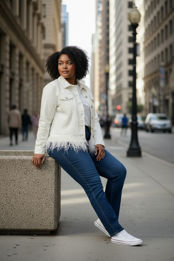 Rhinestone Jean Jacket