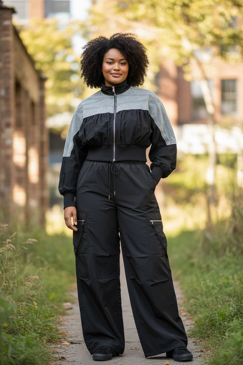 City Girl  Ruched Cargo Pant Set